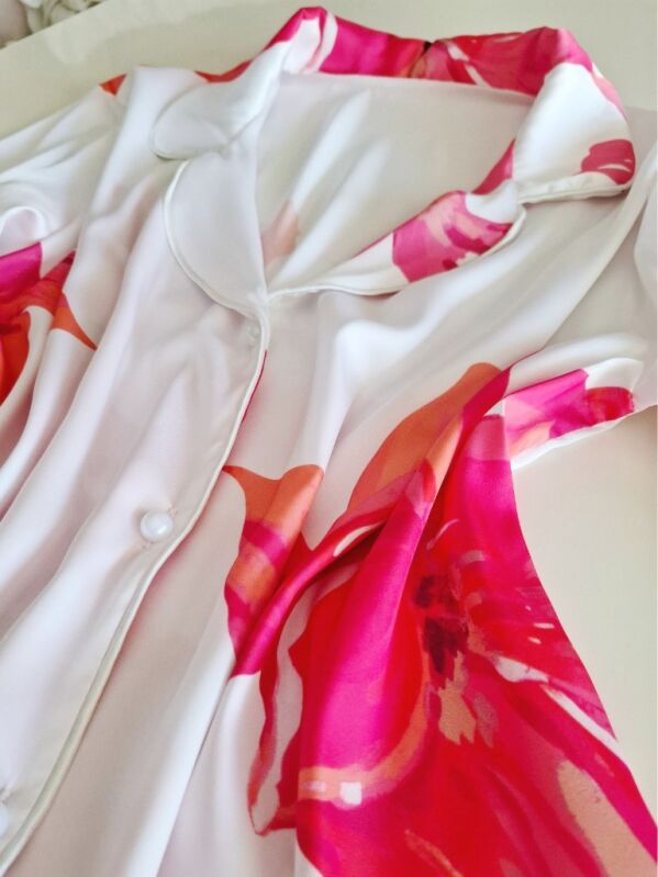  Aurora Intimates 6 Parca Saten Pijama Gecelik Seti 6944 - 5