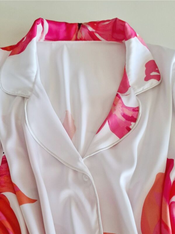  Aurora Intimates 6 Parca Saten Pijama Gecelik Seti 6944 - 6