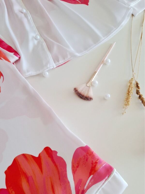  Aurora Intimates 6 Parca Saten Pijama Gecelik Seti 6944 - 7