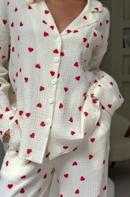 Beatiful Krinkıl Cold Love Örme Special Kumaş Pijama Takımı 6776 - ÇeyizeDairHerşey (1)