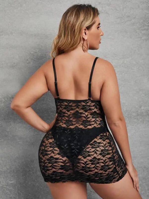 Güpürlü Büyük Beden Arenia Gecelik TangaTakımı 7040 - 2