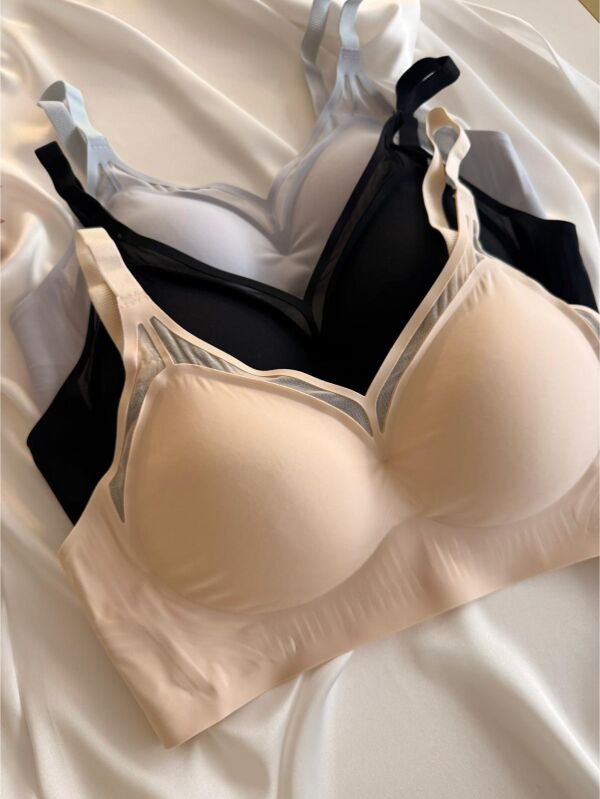 Lazer Kesim Telsiz Sütyen 3’lü Paket – Siyah, Krem, Gri 7031 - 2