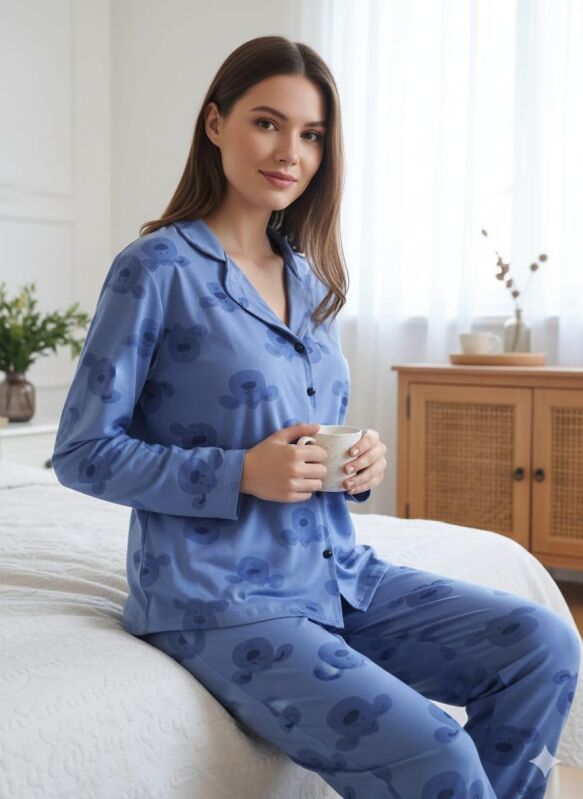 Koala Düğmeli Pamuklu Pijama Takımı 7044 - 1