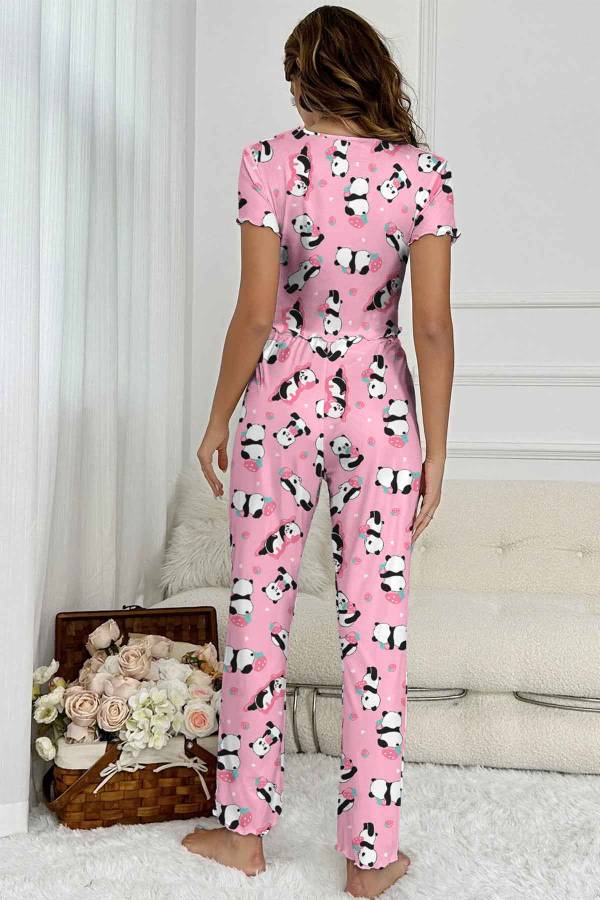Lilyana Süpersoft Pijama Takım Panda 6431 - 3