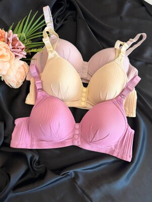 Önden Çıtçıtlı Desteksiz Sütyen 3’lü Paket – Rahat Form - 3